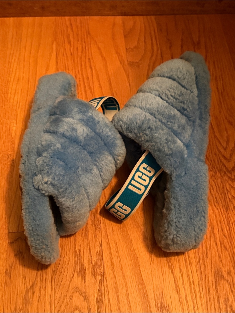 UGG Fluff Yeah Slide Slippers Blue Size 7 - Picture 9 of 9